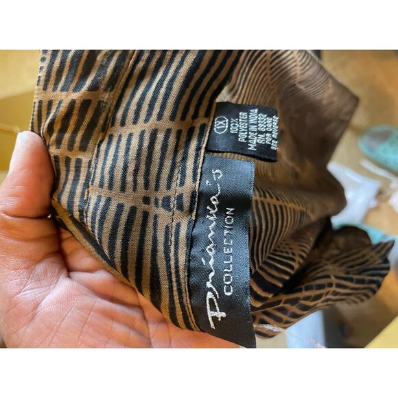 Brown Abstract Sheer Blouse | Prianica's Collection | Safari Vibes Retro Chic - Picture 2 of 8